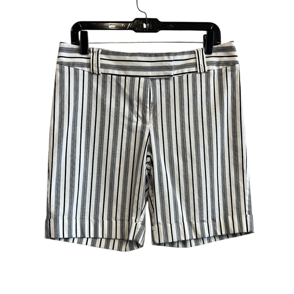 White House Black Market Striped Women's Shorts in Black and White Size 10